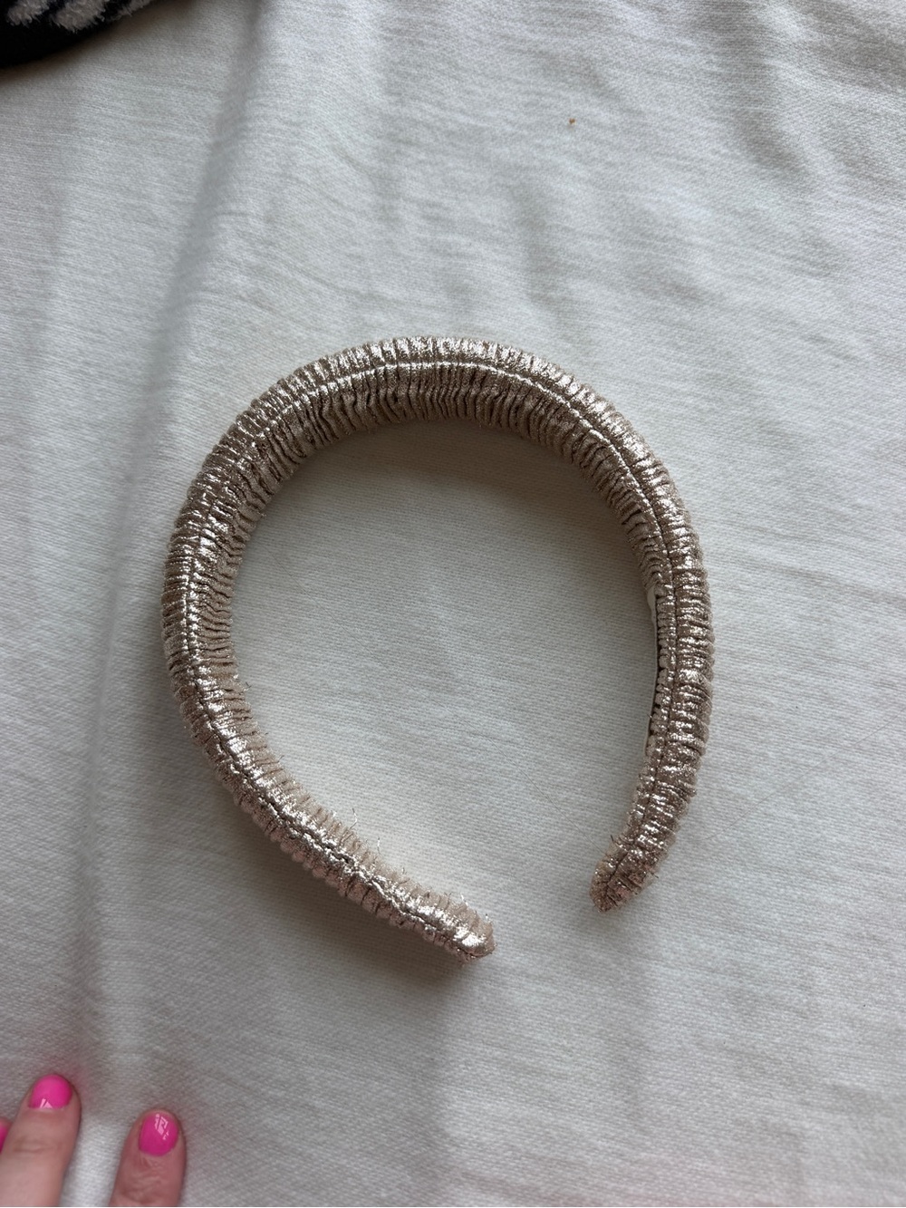 loeffler randall Metallic Silver Padded Headband - Women Accessories